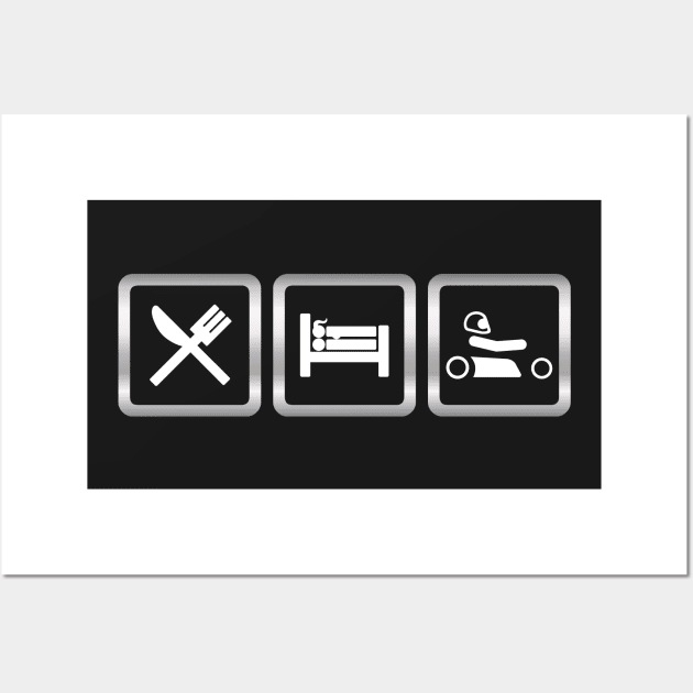 Eat Sleep Kart Wall Art by Frazza001